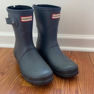 Hunter rain-boots.